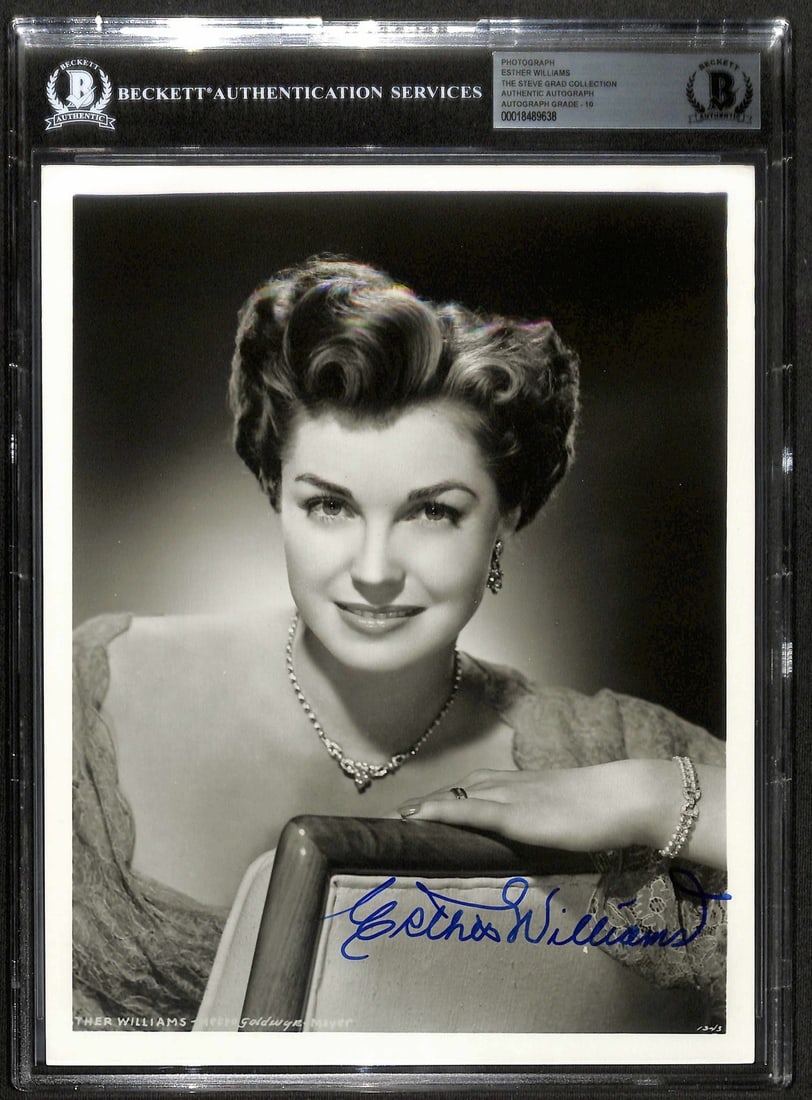 Esther Williams Signed 8x10 MGM Photo Beckett Grade 10 (1 of 1)