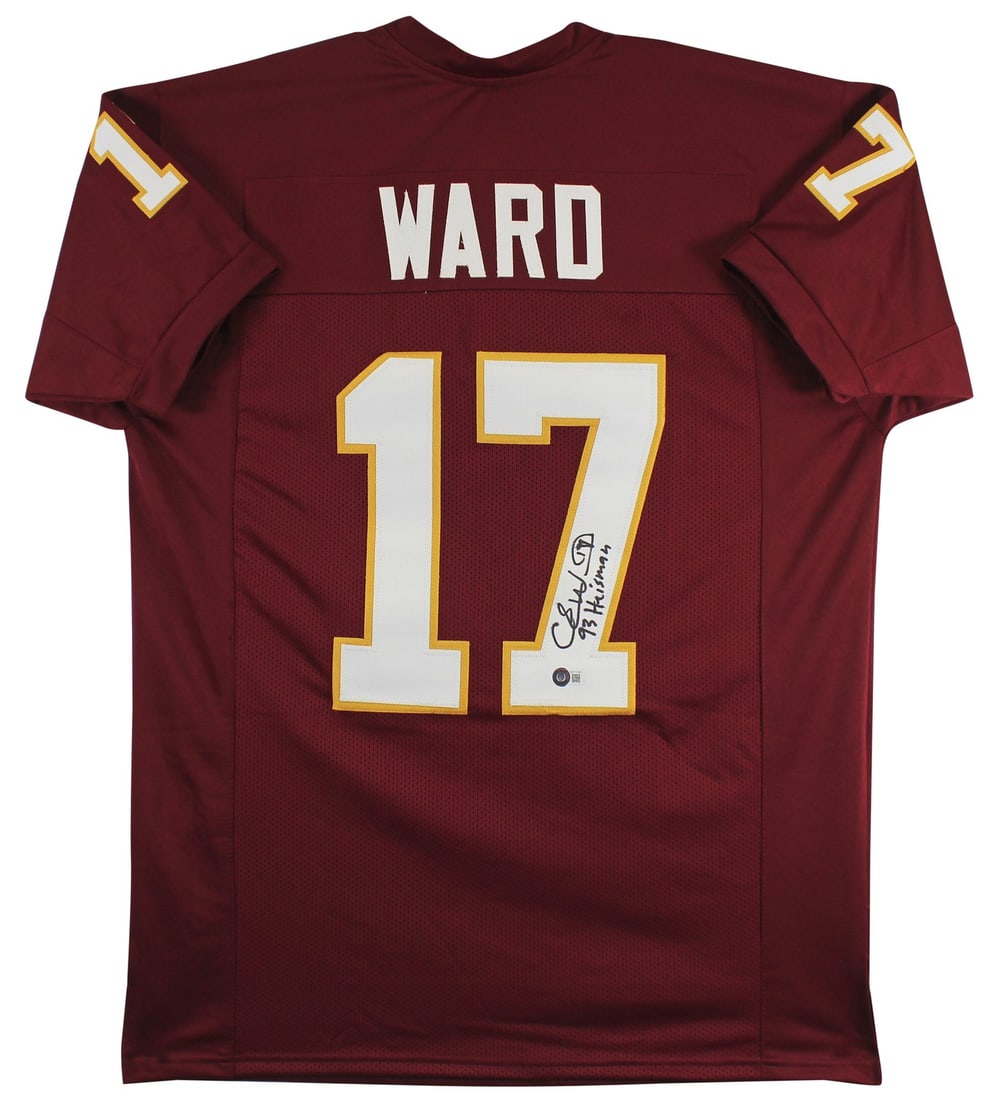 Charlie Ward Signed Florida State Jersey with 93 Heisman Inscription BAS (1 of 3)
