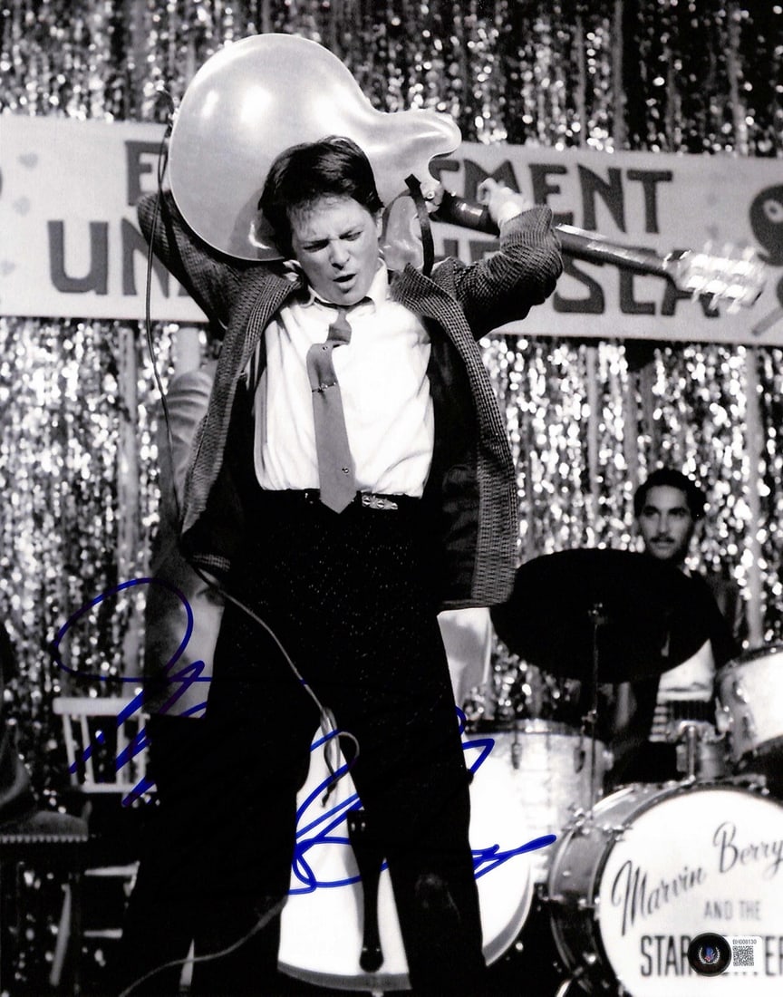 Michael J. Fox Signed 11x14 Back to the Future Photo Beckett Authenticated (1 of 1)
