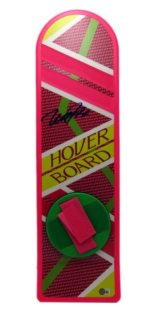 Michael J Fox Signed Back to the Future Hoverboard Beckett Authenticated: Michael J Fox Signed Back to the Future Hoverboard Beckett Authenticated This is an original, pre-owned hoverboard from the iconic movie "Back to the Future," autographed by Michael J. Fox. The signat