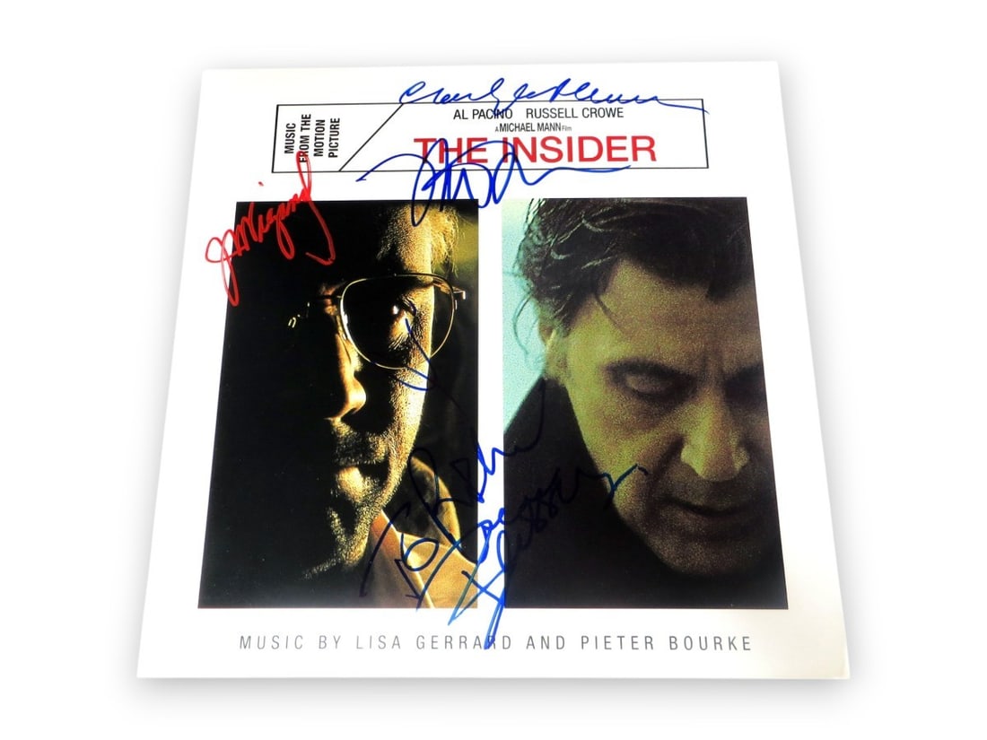 The Insider Cast Signed Album Insert Pacino Plummer Crowe BAS Authenticated (1 of 6)