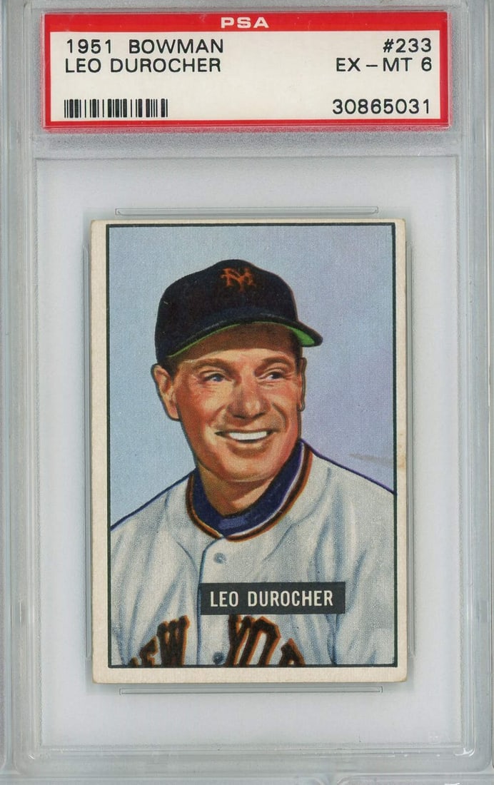 1951 Bowman Leo Durocher #233 Baseball Card PSA 6 Authentic (1 of 2)