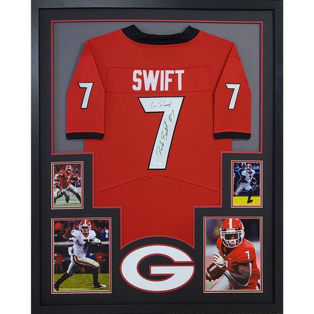 D'Andre Swift Signed Framed Jersey JSA Certified Georgia Bulldogs (1 of 3)
