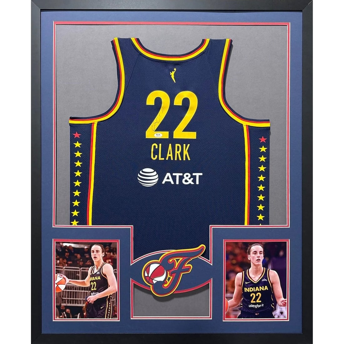 Caitlin Clark Framed Signed Jersey Indiana Fever PSA/DNA Authenticated: Caitlin Clark Framed Signed Jersey Indiana Fever PSA/DNA Authenticated This framed jersey features the autograph of Caitlin Clark, a rising star in women's basketball. The jersey is authenticated by P