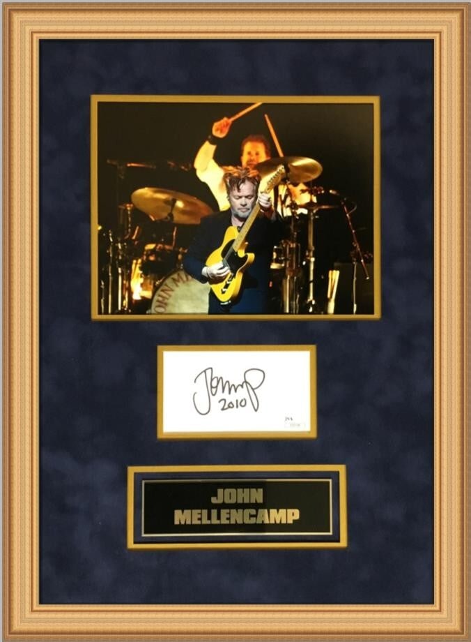 John Mellencamp Signed Custom Framed Display 20 x 15 JSA Authenticated (1 of 5)