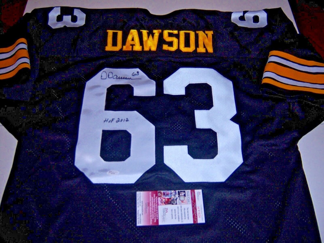 Dermontti Dawson Pittsburgh Steelers Hall of Fame 2012 Signed Jersey JSA COA (1 of 1)