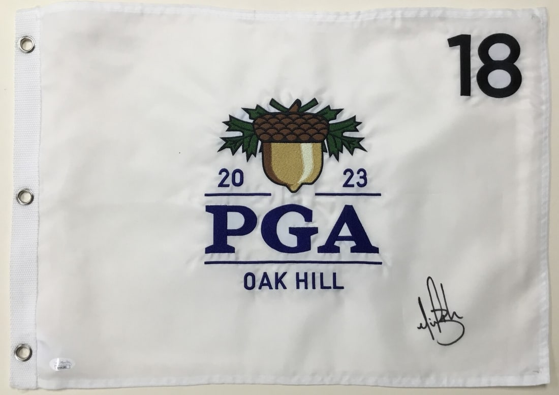 Michael Block 2023 PGA Oak Hill Signed Pin Flag with JSA Authentication (1 of 4)
