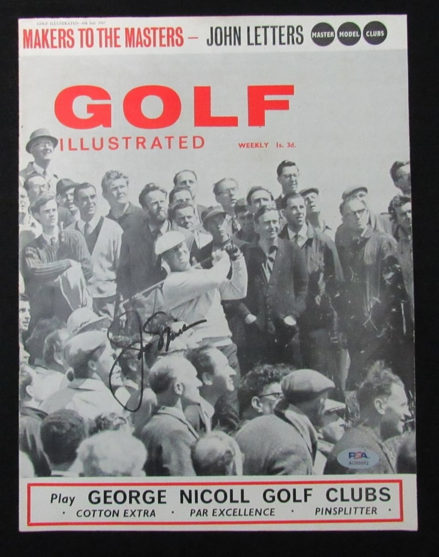 Jack Nicklaus Autographed 1967 British Golf Illustrated Magazine PSA Authenticated (1 of 3)