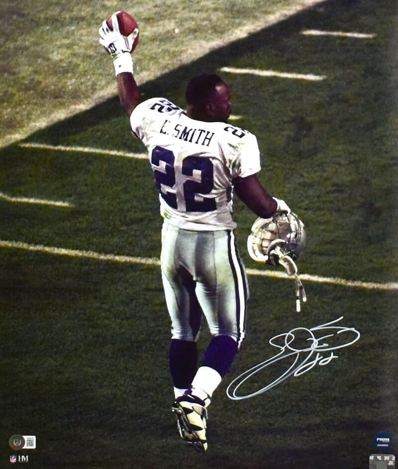 Emmitt Smith Signed Dallas Cowboys 16x20 Photo Beckett Authenticated (1 of 12)