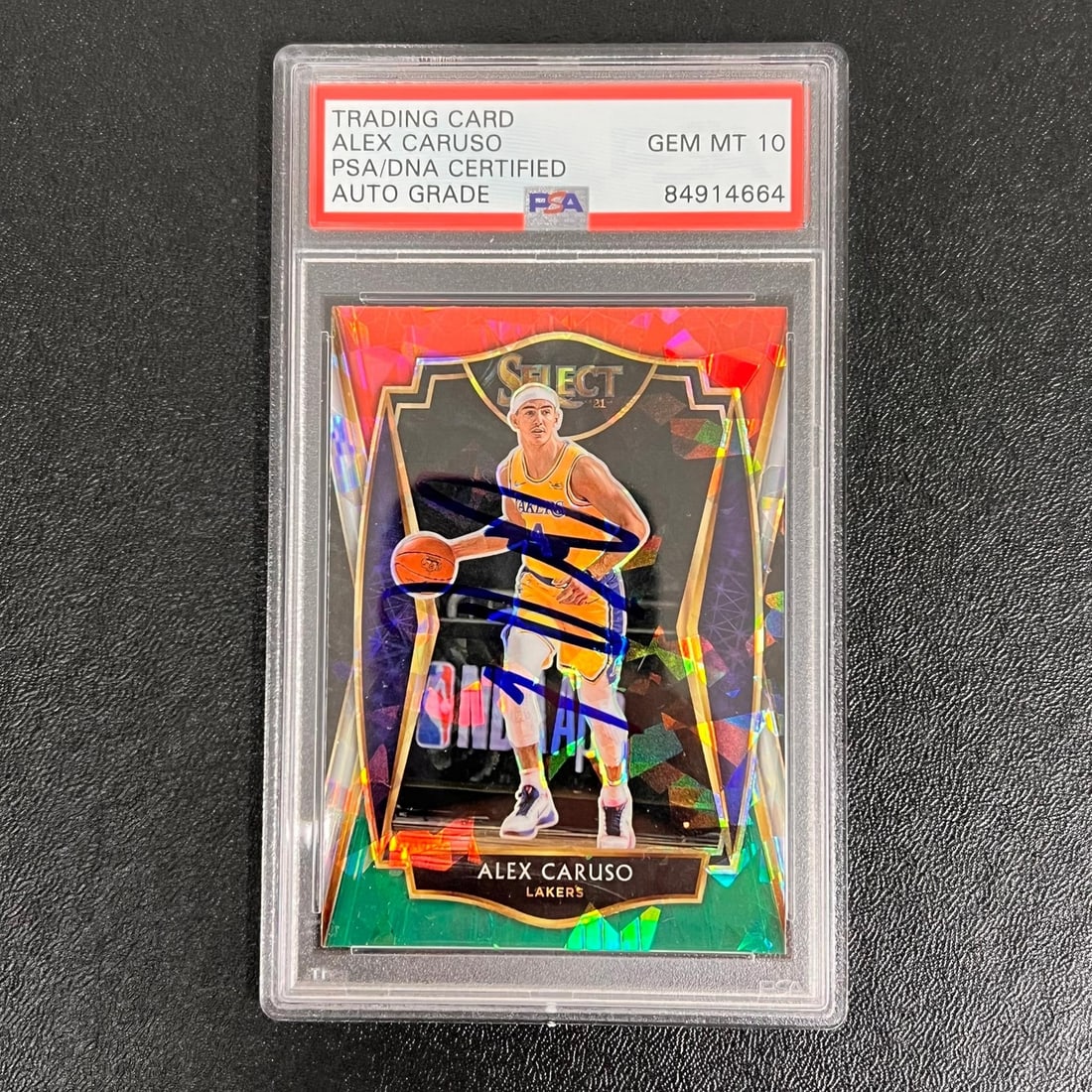 2020-21 Alex Caruso Signed Panini Select #145 PSA/DNA Authenticated Lakers Card (1 of 2)