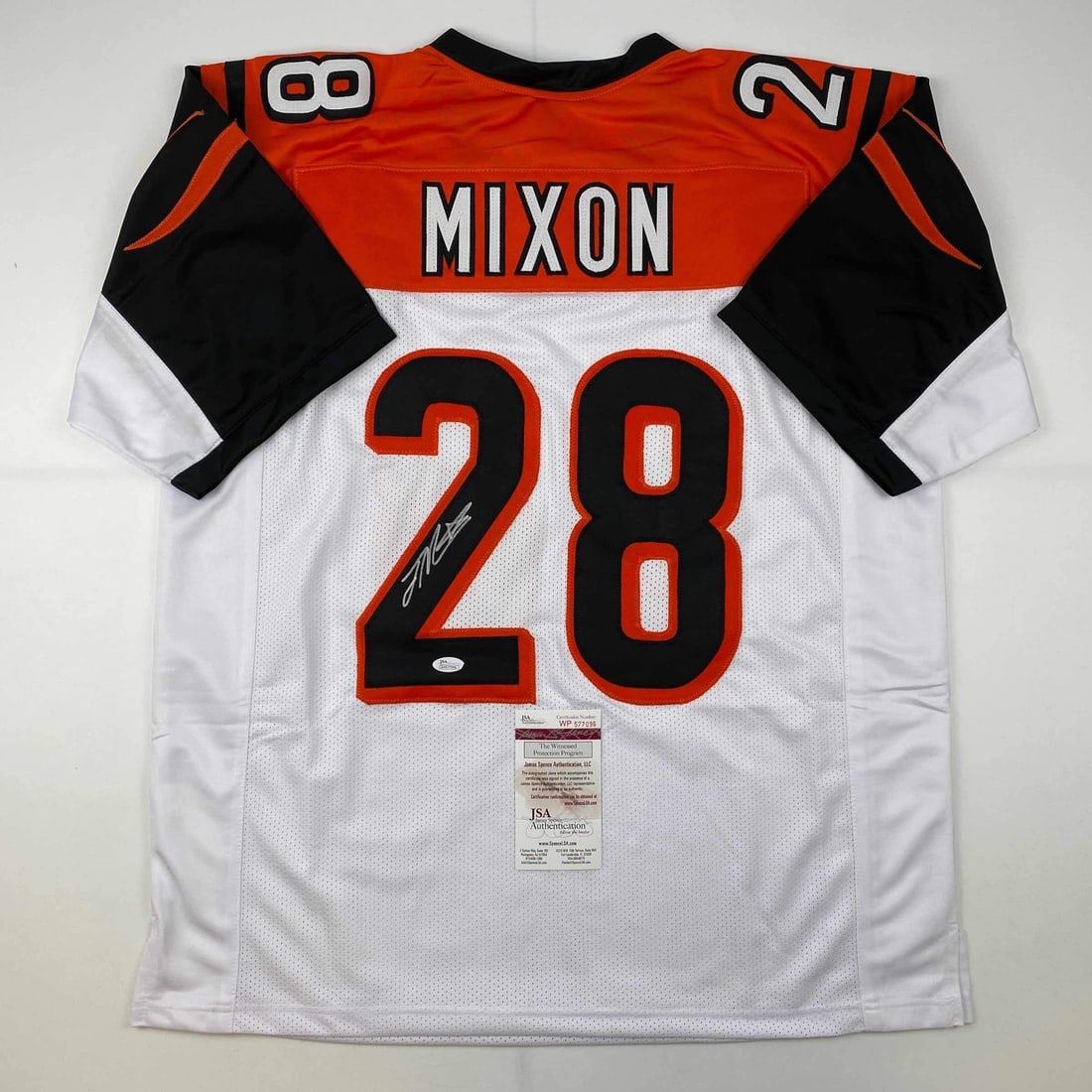 Joe Mixon Autographed White Football Jersey Cincinnati Bengals JSA COA (1 of 4)