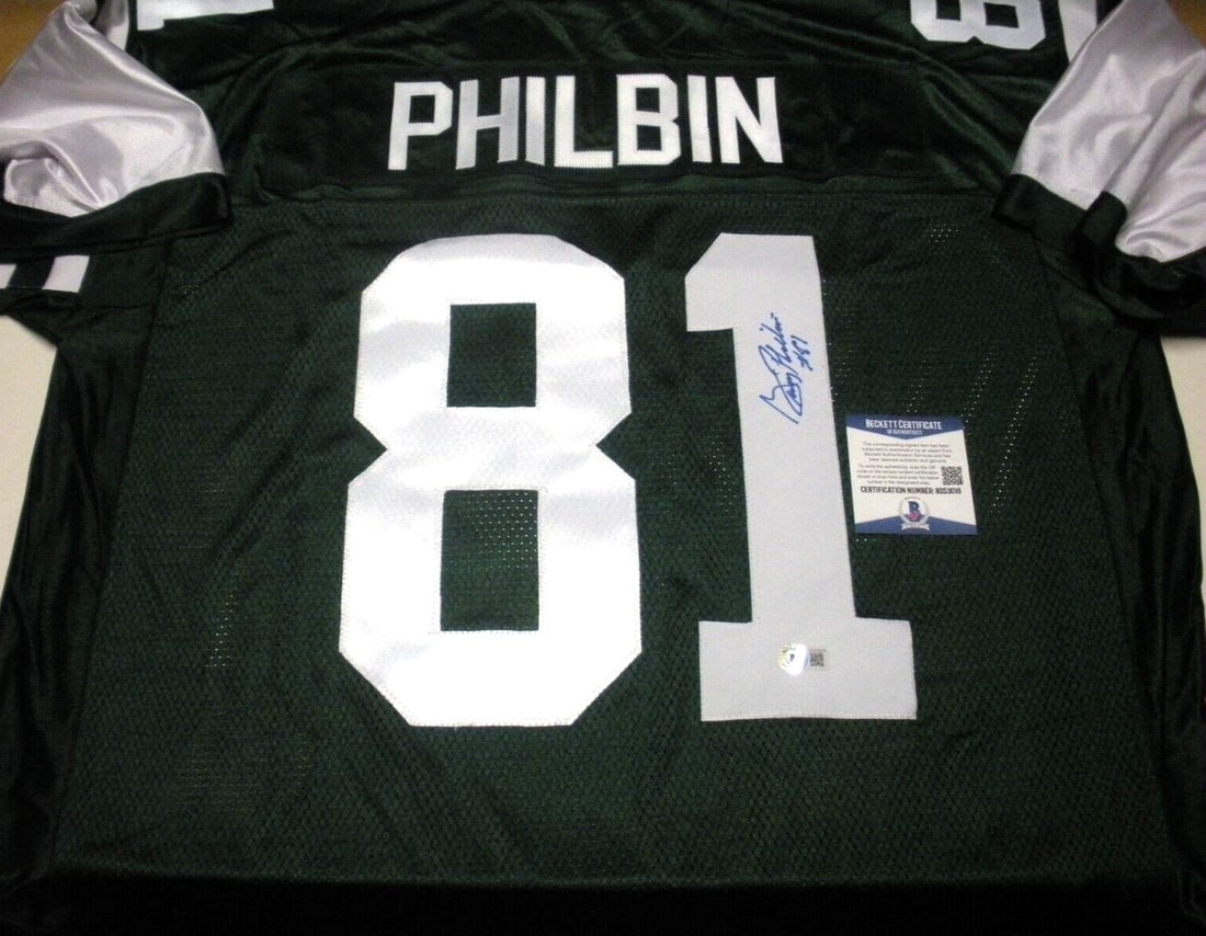 Gerry Philbin Signed New York Jets Reebok Jersey with COA (1 of 2)