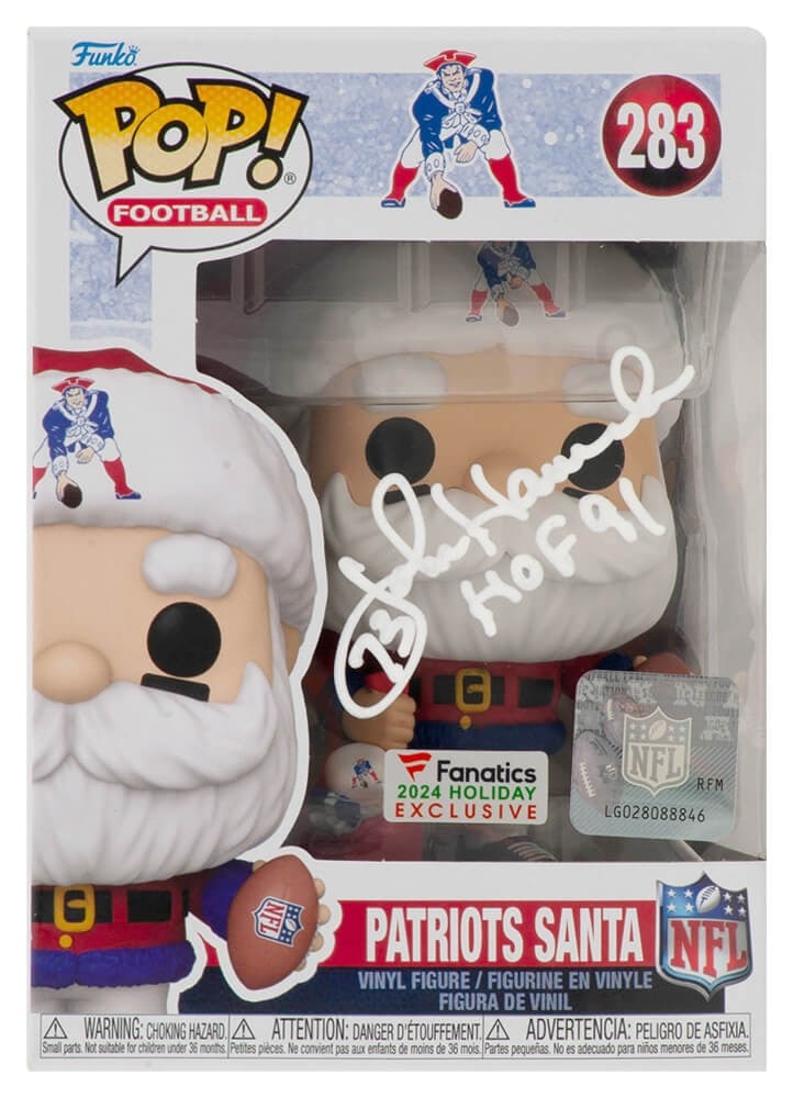 John Hannah Signed Patriots Funko Pop Doll #283 HOF'91 with COA (1 of 1)