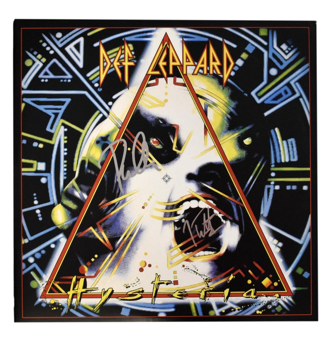 Def Leppard Hysteria Dual-Signed Album by Joe Elliott Phil Collen JSA Certified (1 of 7)