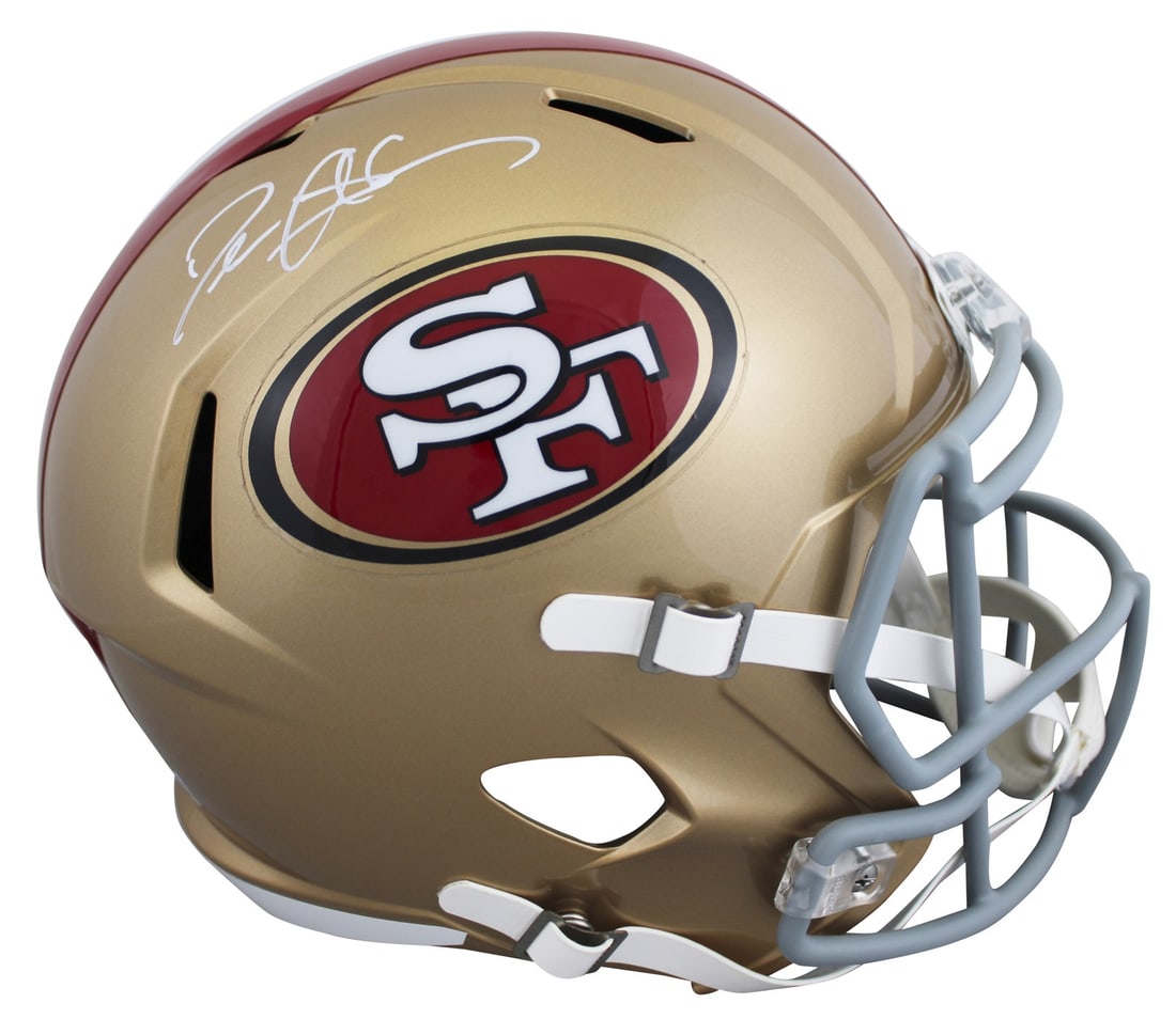 Deion Sanders Signed 49ers Full Size Speed Helmet BAS Witnessed (1 of 3)