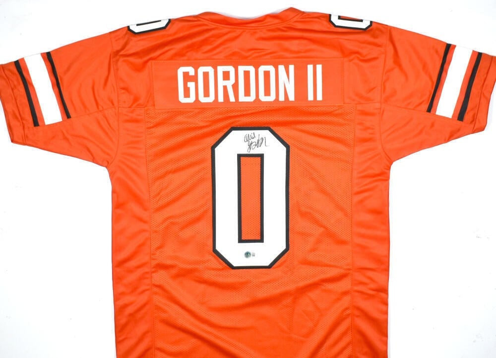 Ollie Gordon II Signed Orange Oklahoma State Jersey Beckett Authenticated (1 of 10)