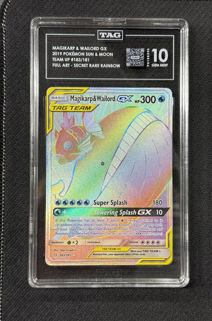 Magikarp Wailord GX PSA 10 Pokemon Sun & Moon Team Up Card (1 of 2)