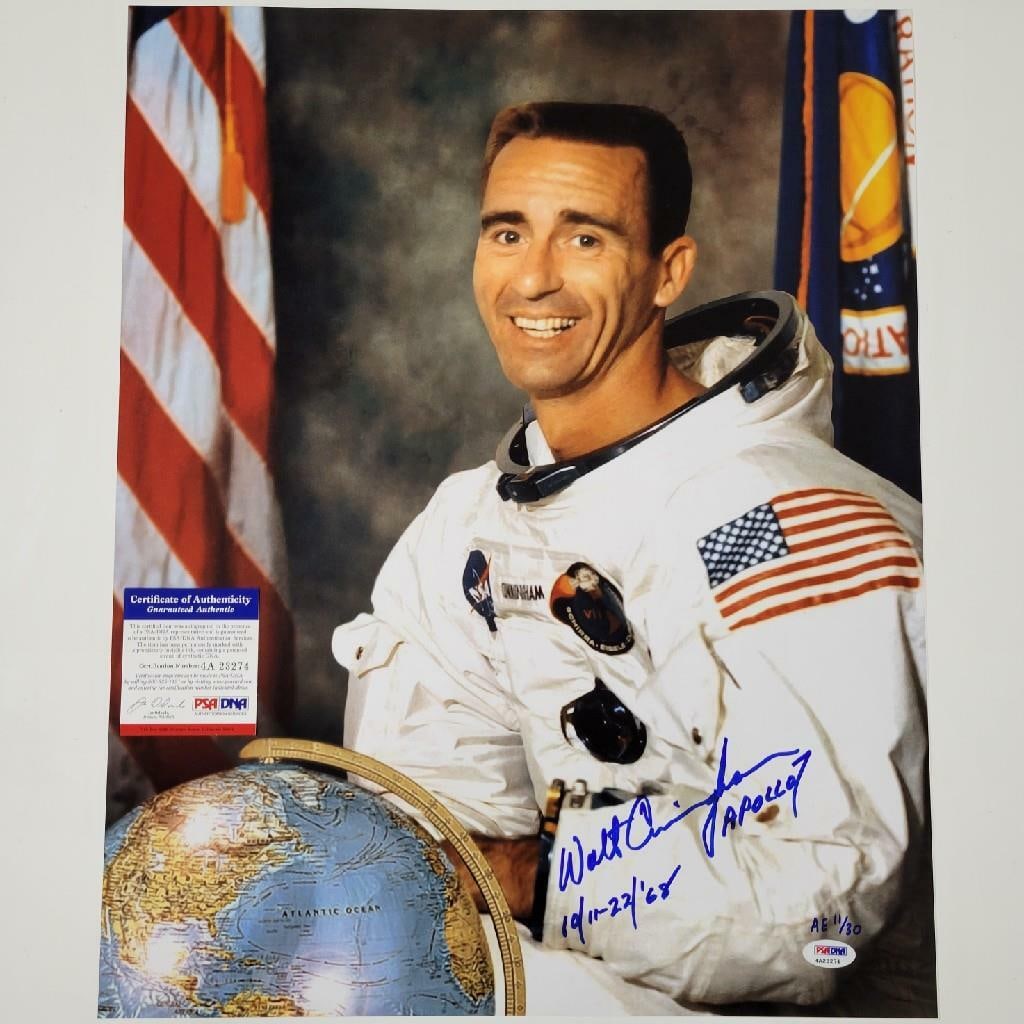 Walt Cunningham Signed Limited Edition Apollo 7 16x20 Photo PSA Authenticated (1 of 1)