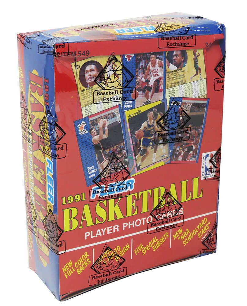 1991-92 Fleer Basketball Rack Box BBCE FASC Sealed 24 Packs (1 of 2)