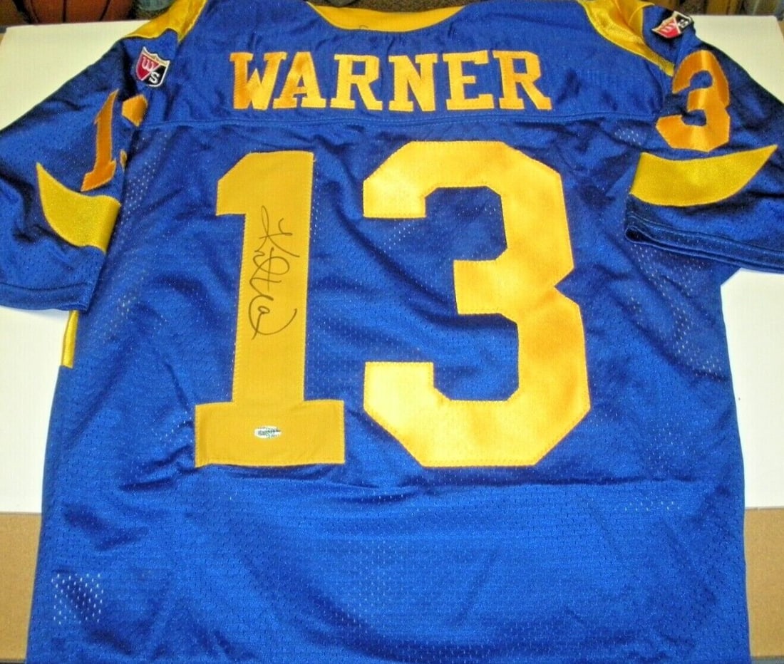 Kurt Warner St Louis Rams Signed Wilson Jersey with BAS COA (1 of 2)