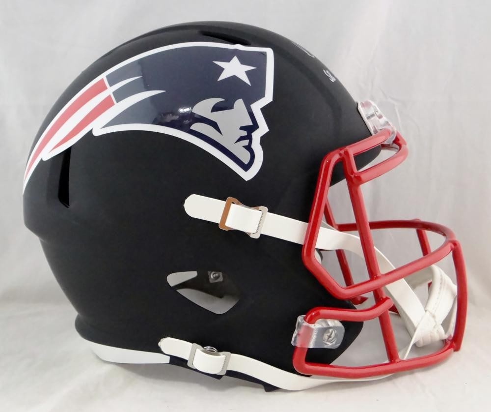 Sony Michel Signed Flat Black Patriots Helmet Beckett Authenticated (1 of 5)