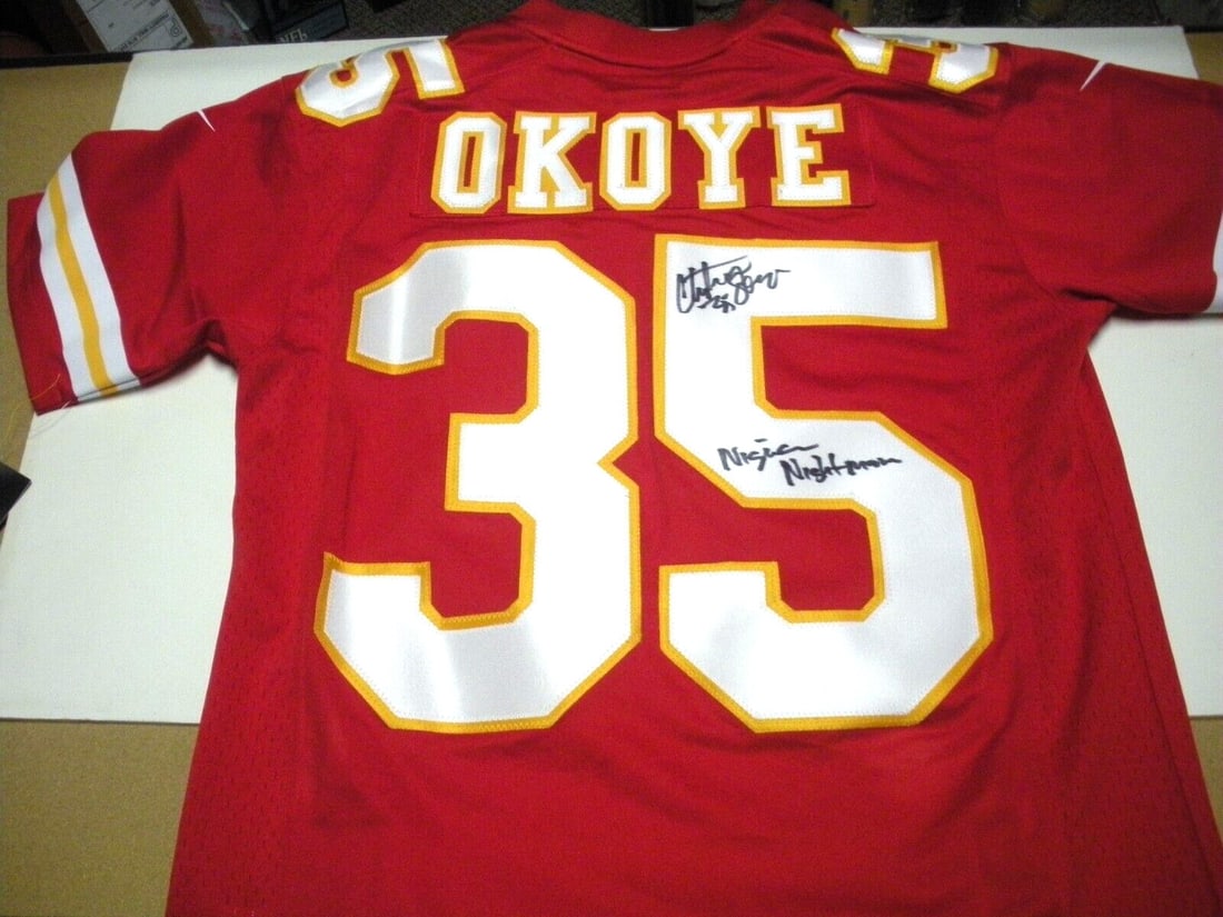 Christian Okoye Signed Nike Jersey with COA Kansas City Chiefs (1 of 2)