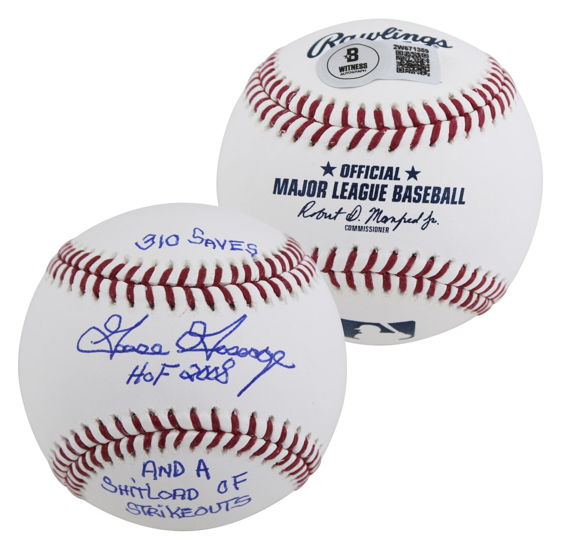 Goose Gossage Signed OML Baseball HOF 2008 BAS Witnessed Yankees (1 of 3)