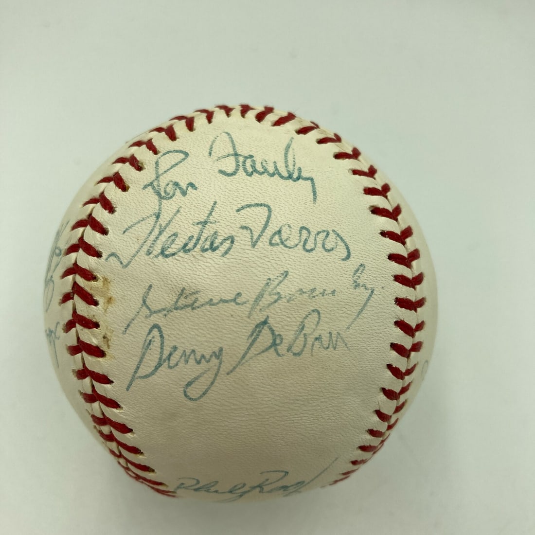 Rare 1977 Toronto Blue Jays Team Signed Baseball with JSA COA (1 of 10)
