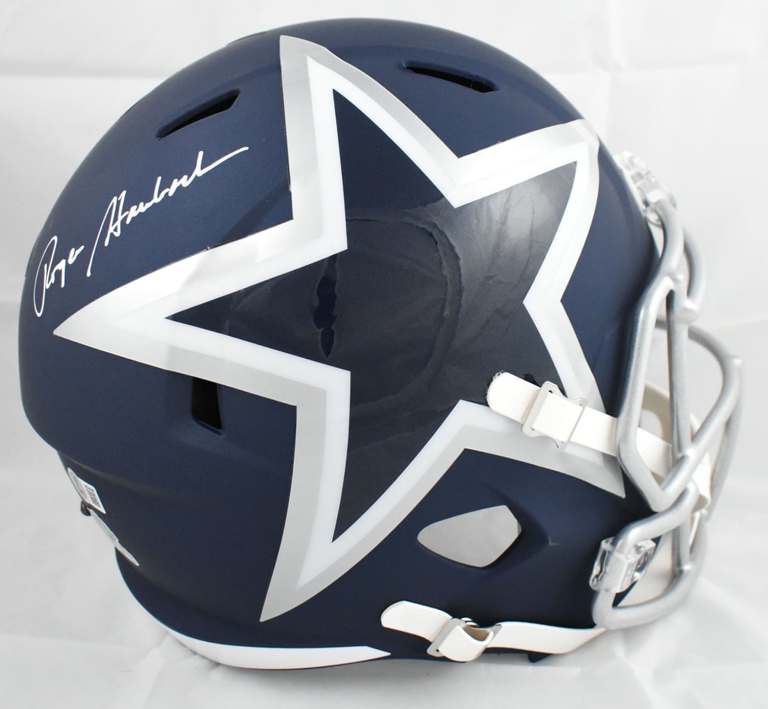 Roger Staubach Autographed Dallas Cowboys Full Size Speed Helmet Beckett (1 of 5)
