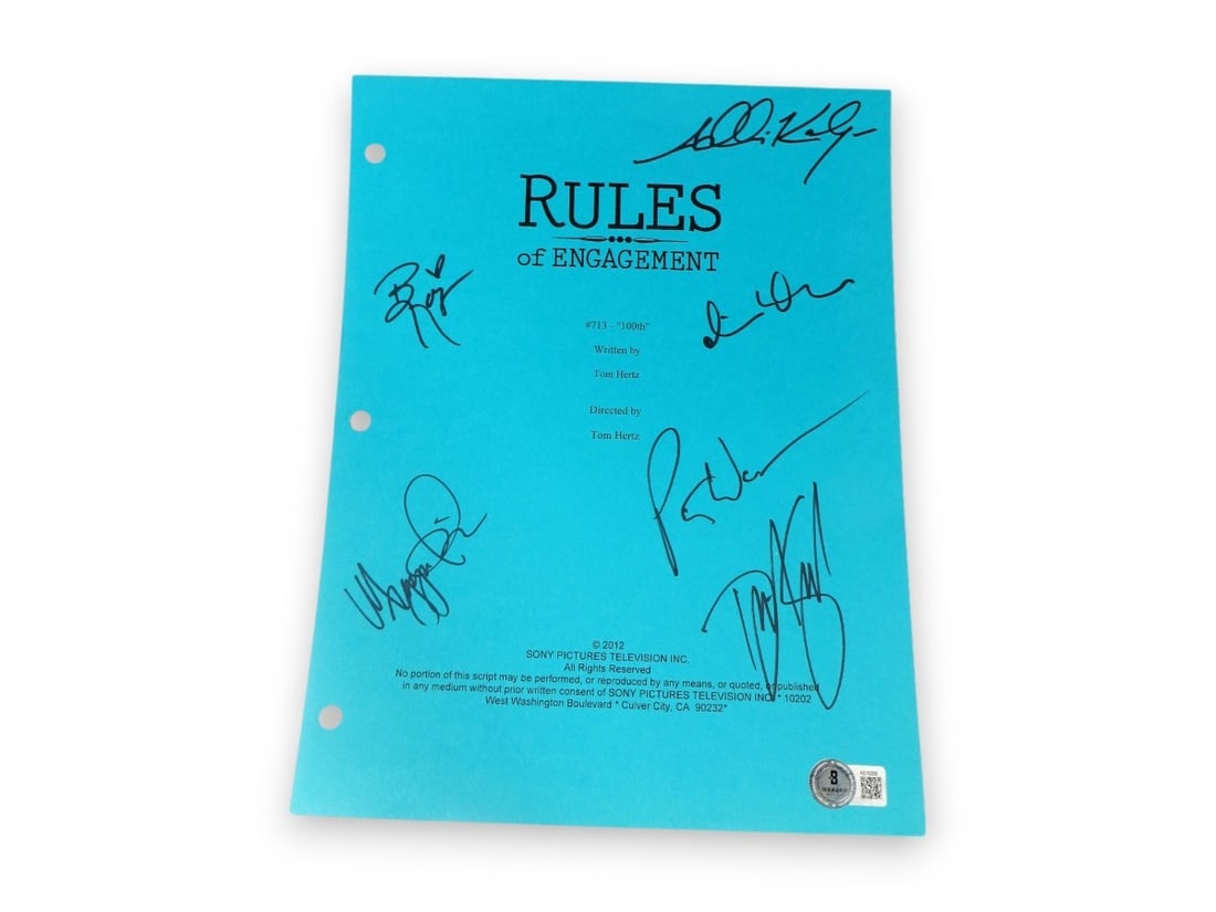 Rules of Engagement Cast Signed Script Cover Beckett Authenticated (1 of 2)