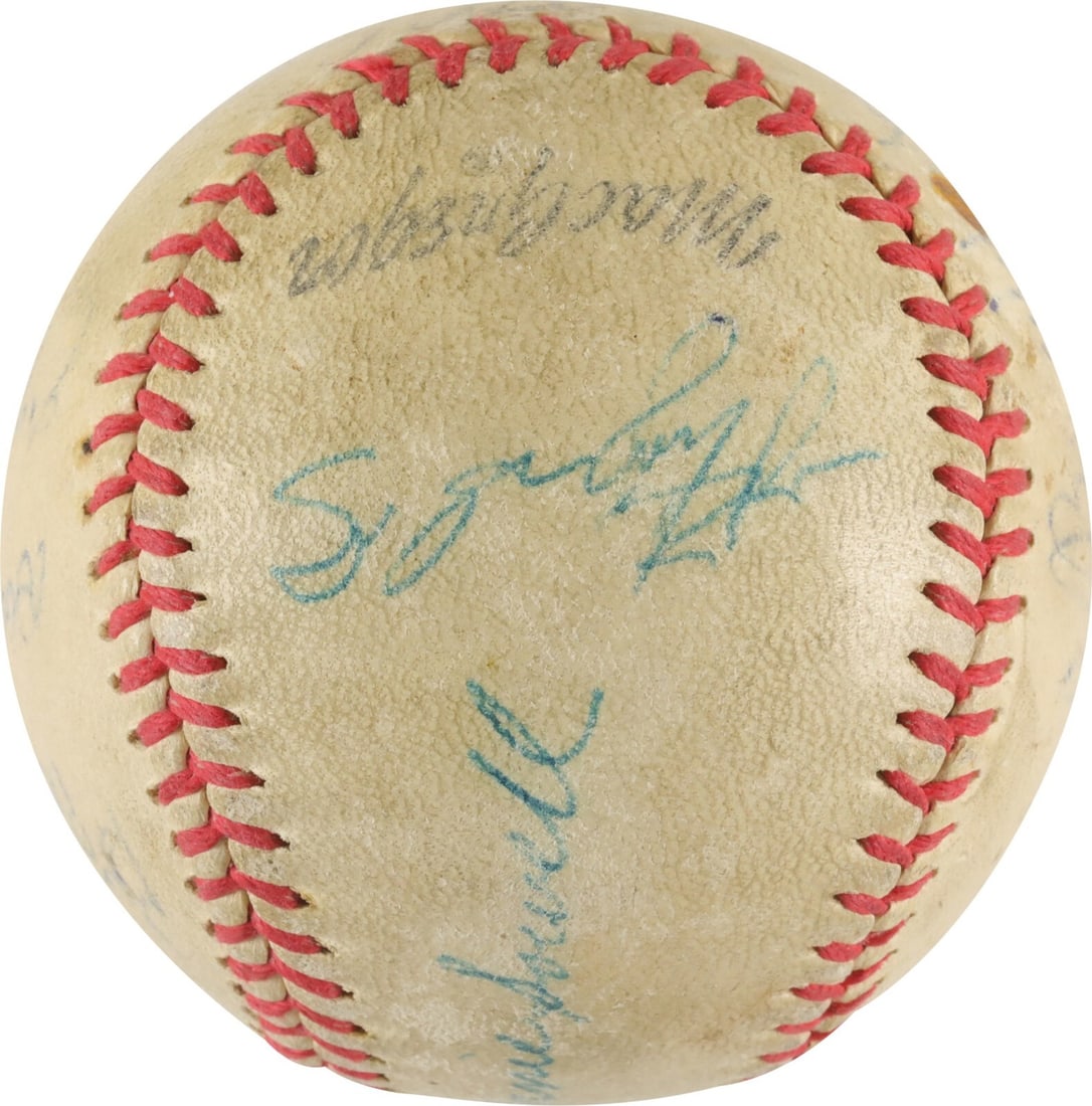 Signed MacGregor Baseball with Sugar Ray Robinson & Braddock JSA COA (1 of 7)