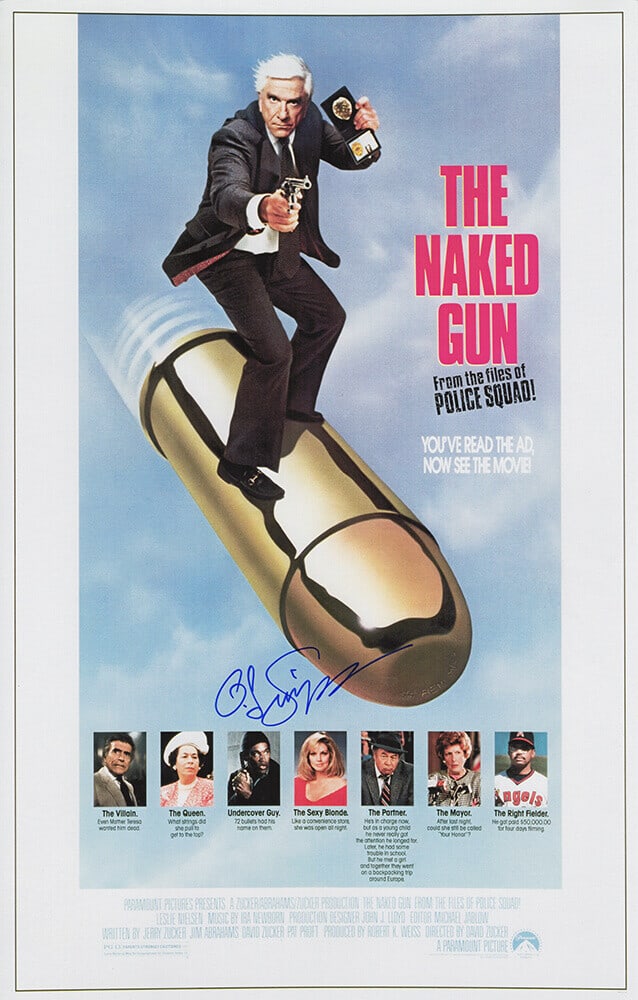 O.J. Simpson Signed The Naked Gun Movie Poster with COA 11x17 (1 of 1)