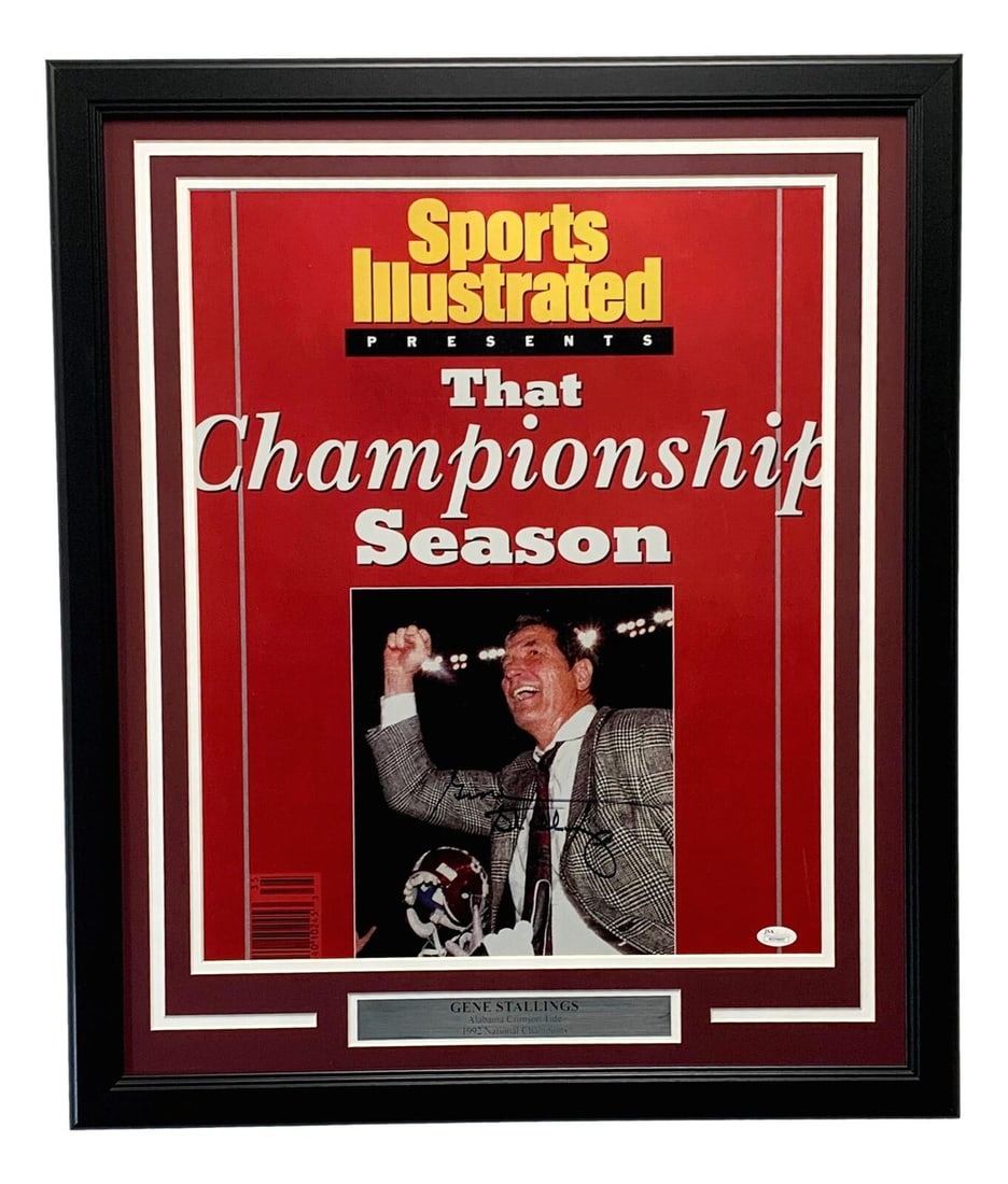 Gene Stallings Autographed 16x20 Framed Photo Alabama JSA Certified (1 of 4)