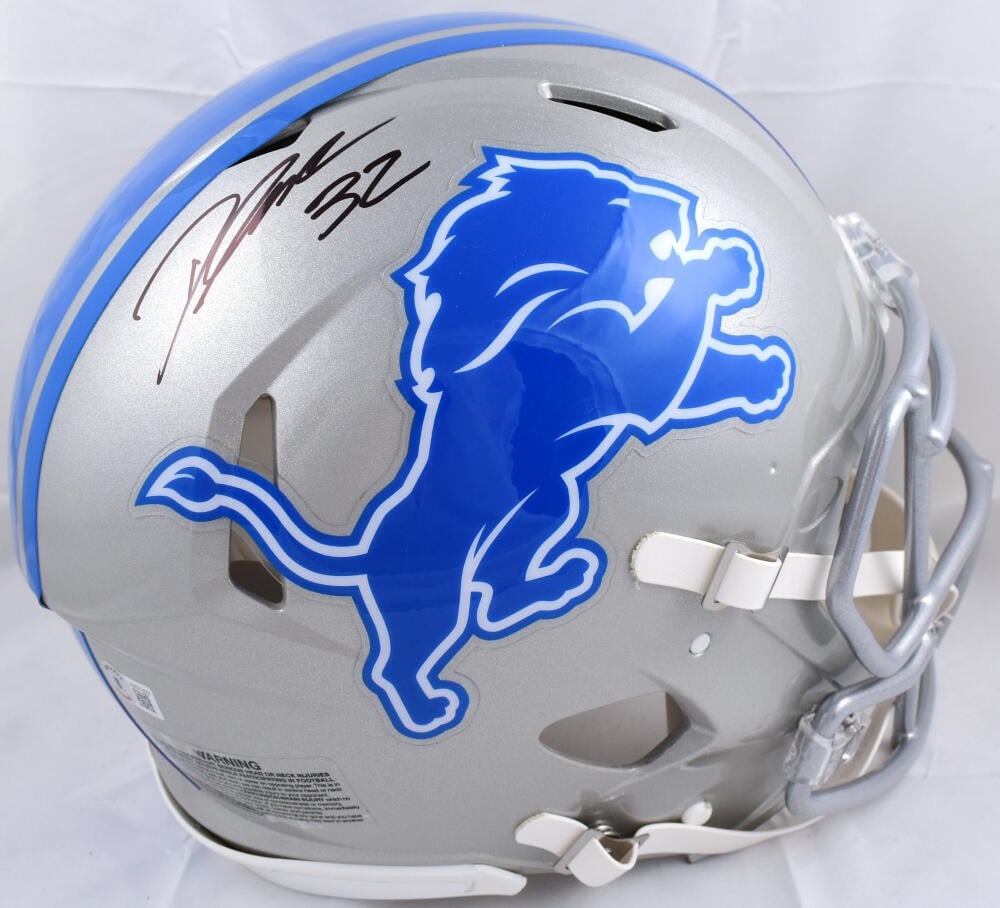 D'Andre Swift Autographed Detroit Lions F/S Speed Helmet Beckett Authenticated (1 of 10)