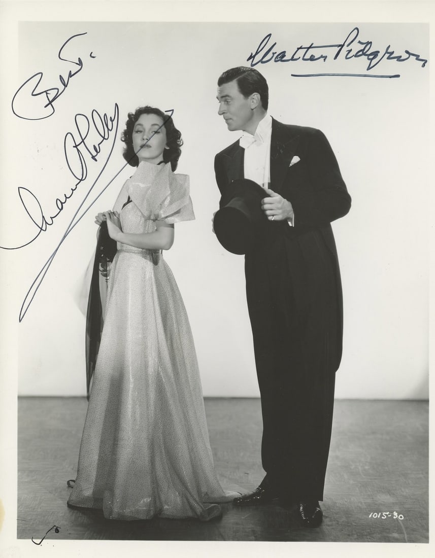 Walter Pidgeon Maureen O'Sullivan Signed 8x10 Three Cheers for Love Photo BAS (1 of 5)
