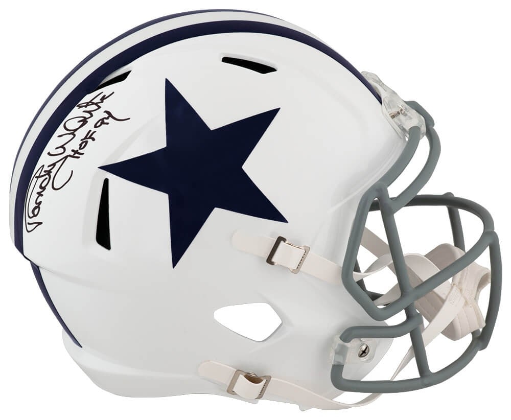 Randy White Signed Dallas Cowboys Riddell Full Size Helmet HOF 94 COA (1 of 1)