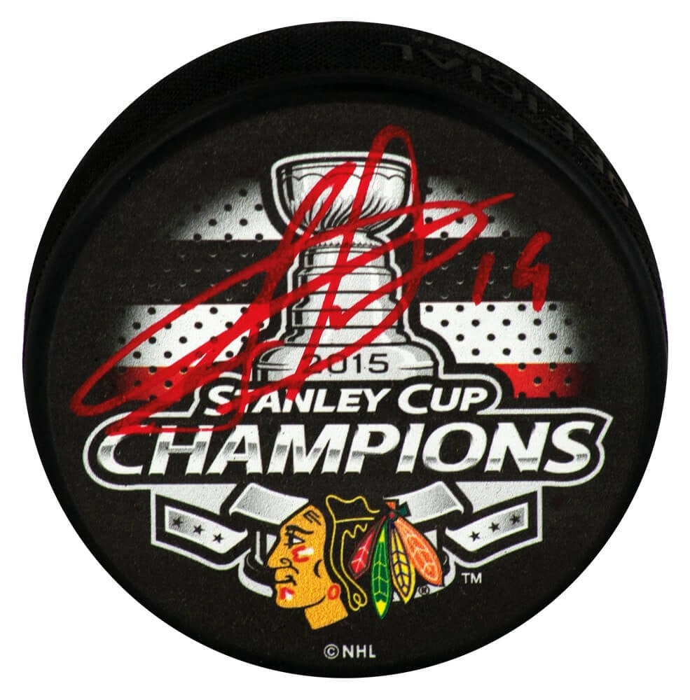 Jonathan Toews Signed Blackhawks 2015 Stanley Cup Champs Puck with COA (1 of 1)