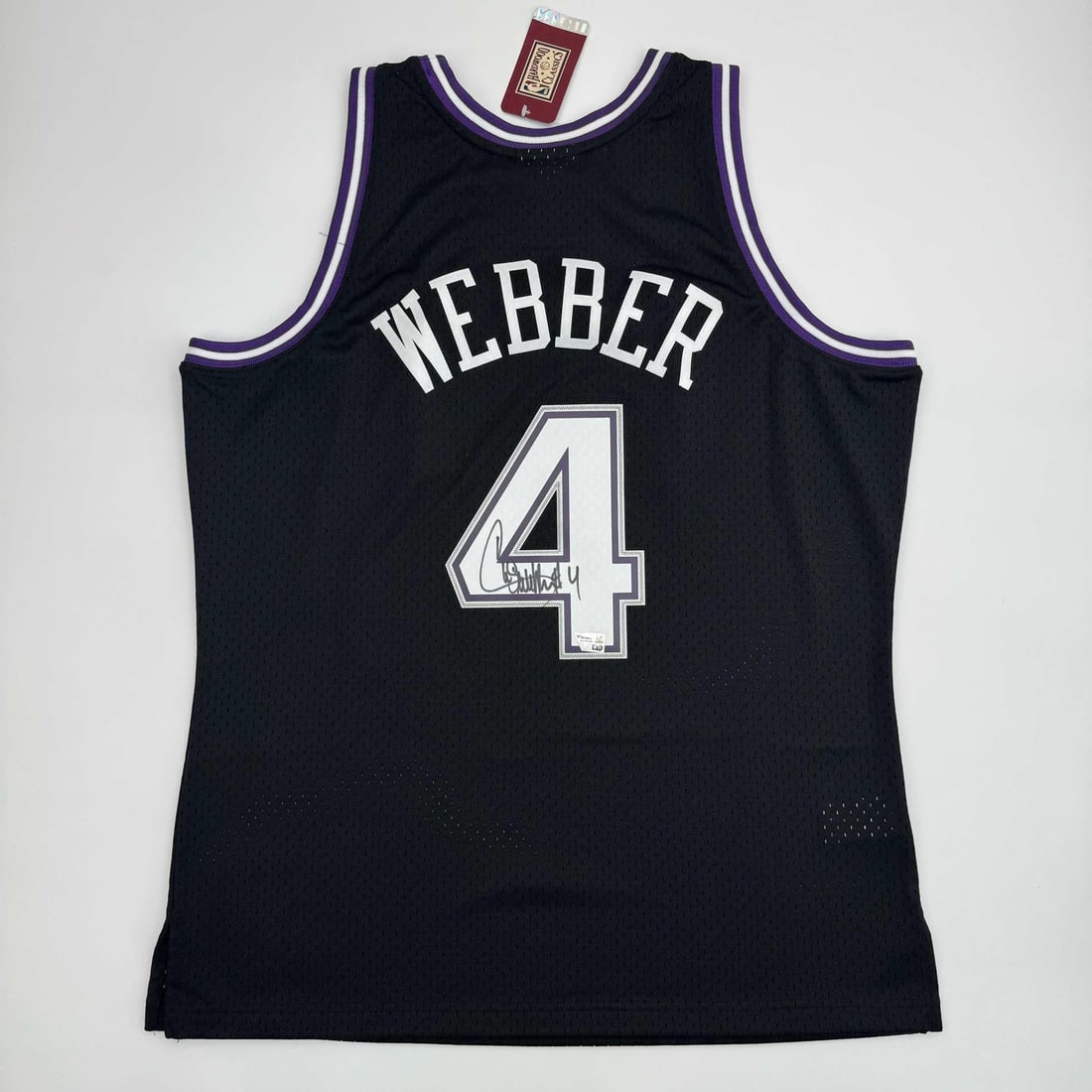 Chris Webber Autographed Sacramento Kings Black Jersey Fanatics COA (1 of 4)
