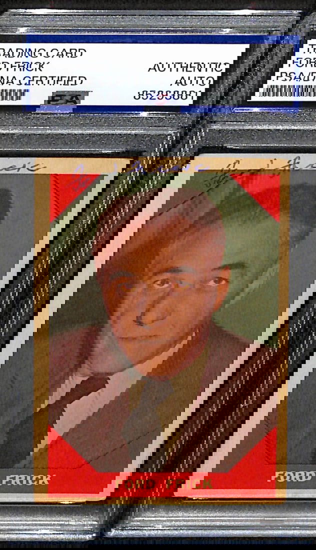 Ford Frick Signed 1960 Fleer Card #74 MLB Commissioner PSA/DNA (1 of 2)