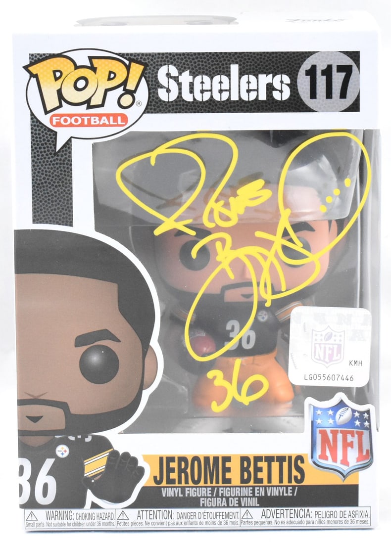 Jerome Bettis Autographed Funko Pop #117 Steelers Beckett Hologram (1 of 4)