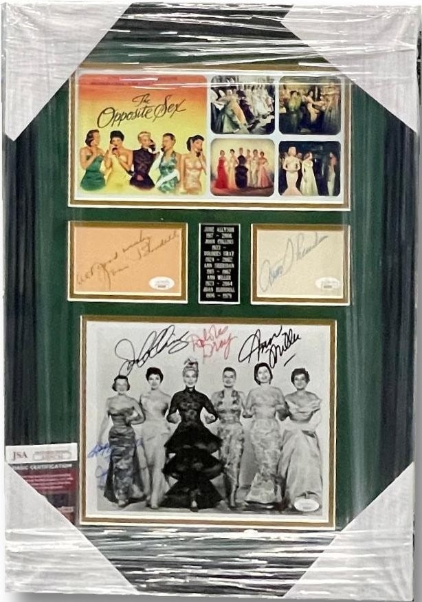 Framed Autographs Ann Sheridan Joan Blondell Joan Collins JSA Authenticated (1 of 5)