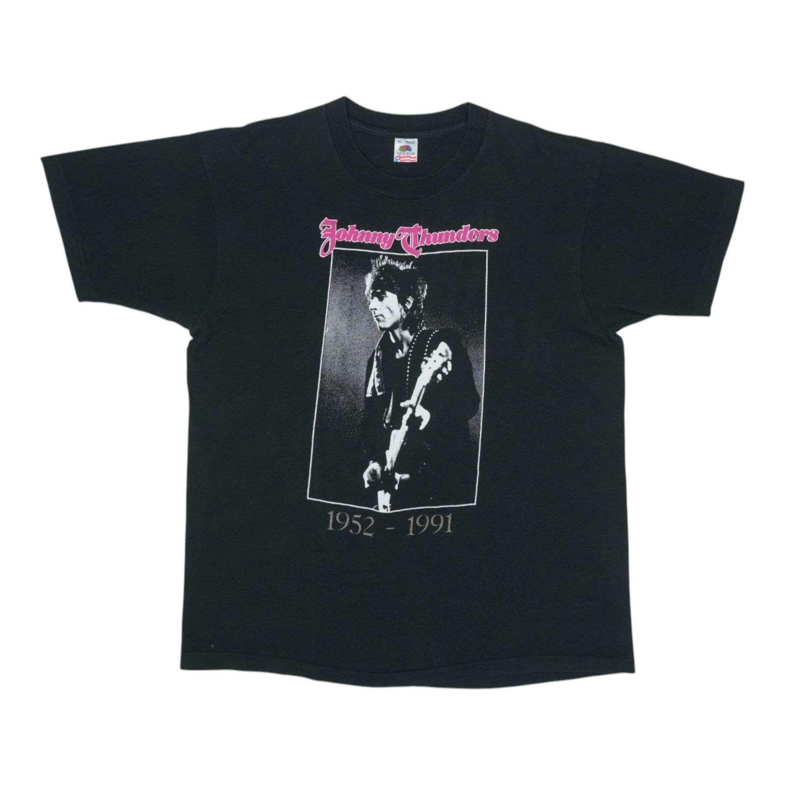 1991 Vintage Johnny Thunders Black Cotton Shirt XL (1 of 4)