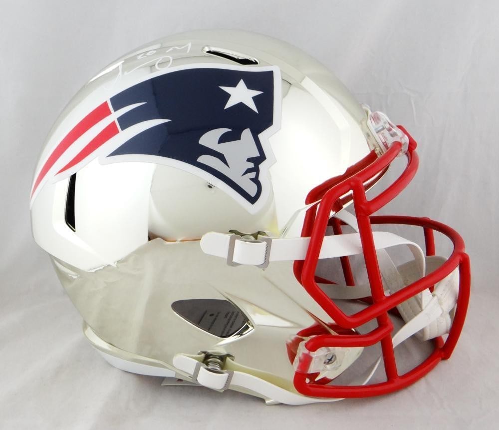 Sony Michel Signed New England Patriots Chrome Helmet Beckett Authenticated (1 of 6)