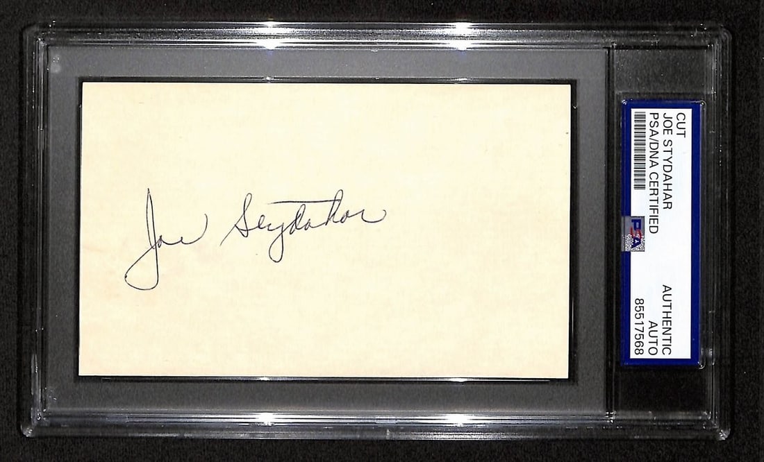 Joe Stydahar HOF Autographed Cut 3x5 Index Card Chicago Bears PSA/DNA (1 of 1)