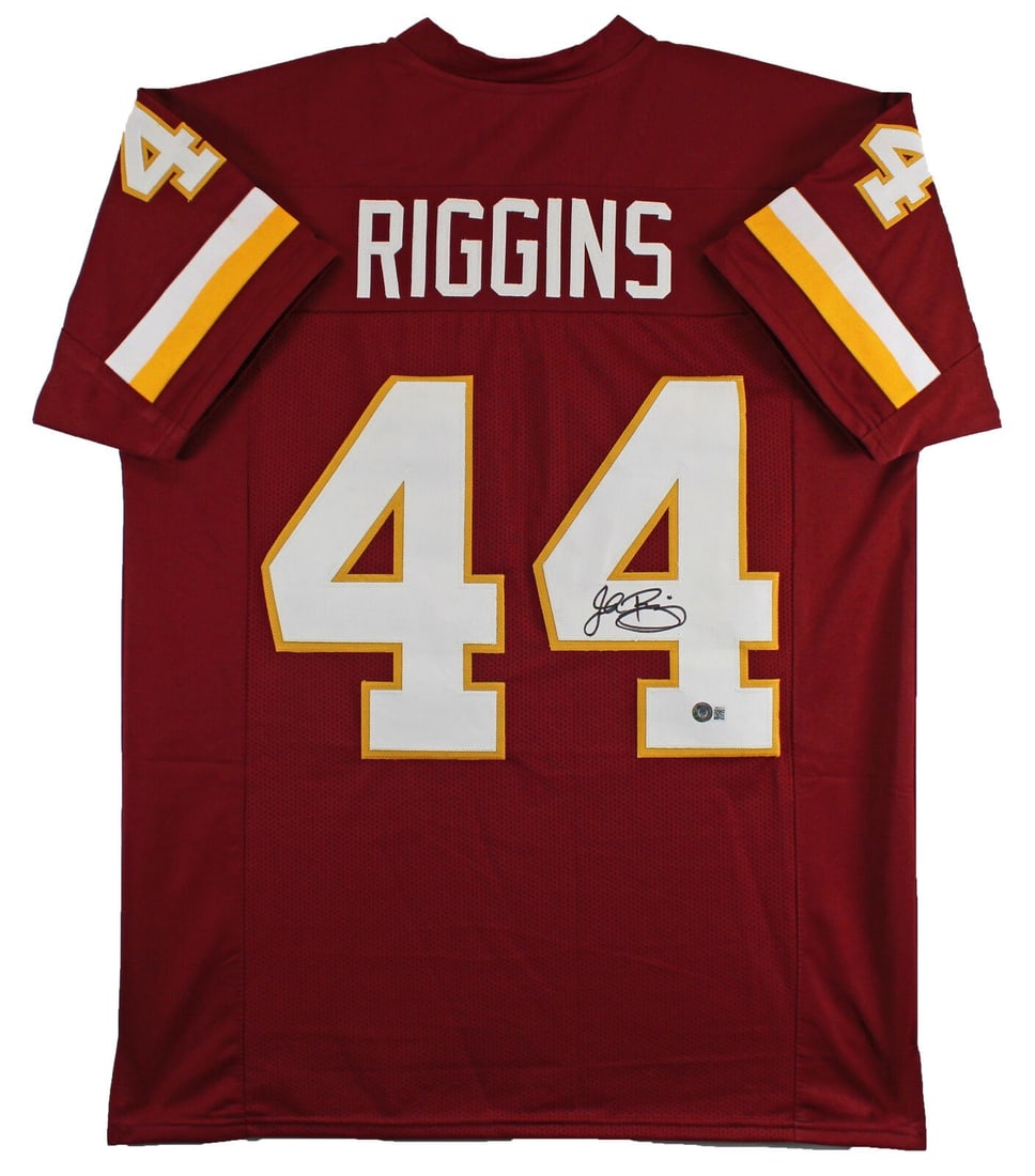 John Riggins Signed Maroon Pro Style Jersey BAS Witnessed Washington Redskins (1 of 3)