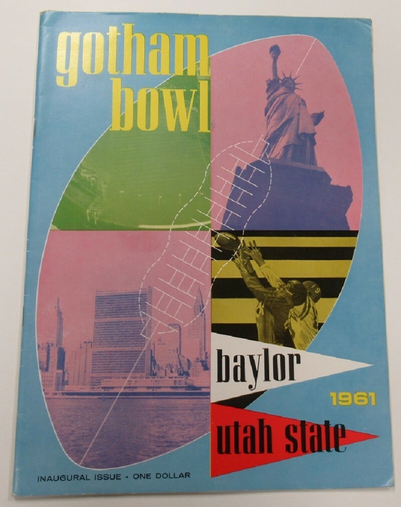 1961 Gotham Bowl Program Baylor vs Utah State Football Collectible (1 of 3)