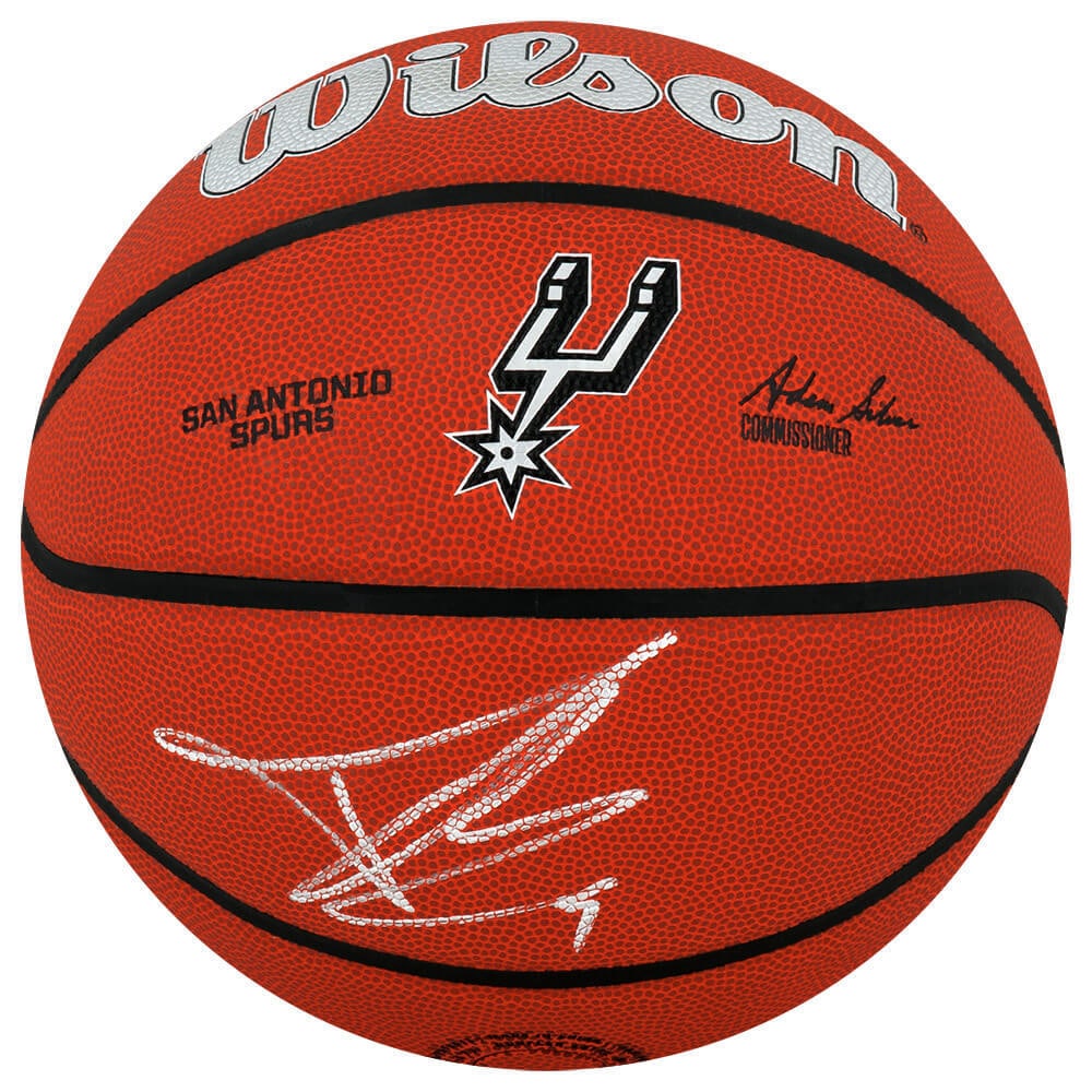 Tony Parker Signed Wilson San Antonio Spurs NBA Basketball with COA (1 of 1)