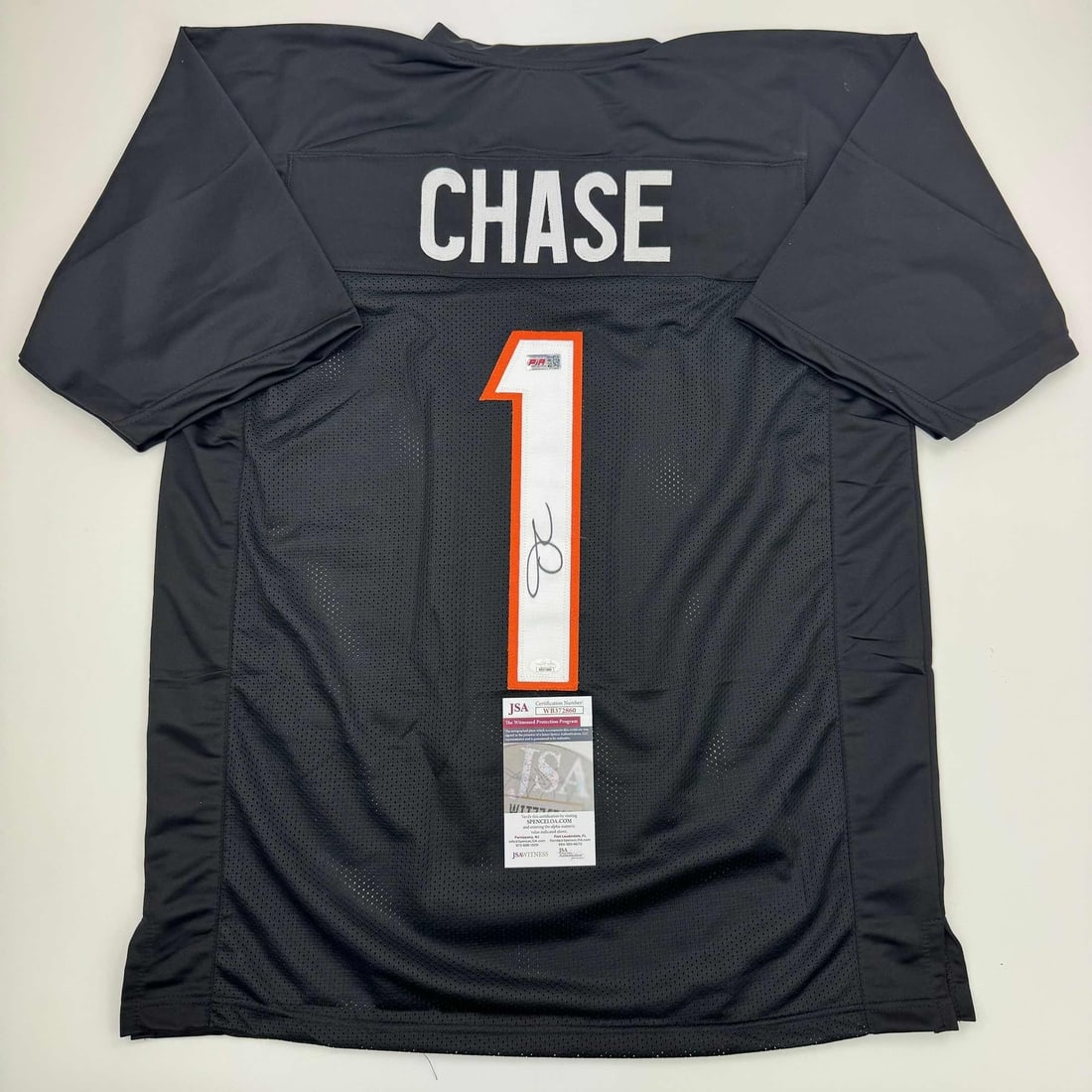 Autographed Ja'Marr Chase Cincinnati Bengals Black Jersey JSA COA (1 of 4)