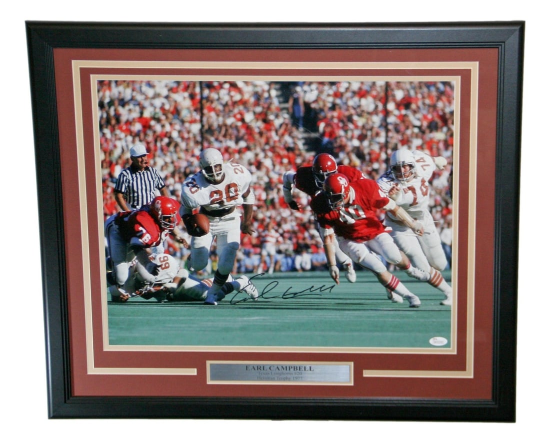 Earl Campbell Signed 16x20 Photo Texas Longhorns JSA Authenticated (1 of 2)