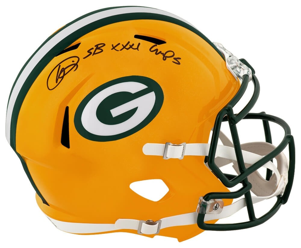Andre Rison Signed Green Bay Packers Full Size Helmet SB Champs COA (1 of 1)